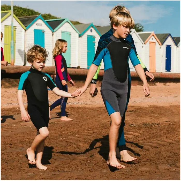 Néoprène Soldes Boutique -Néoprène Soldes Boutique 39984 2024 Gul Junior Response 32mm Back Zip Shorty Wetsuit RE3322 C1 Grey Blue Lifestyle